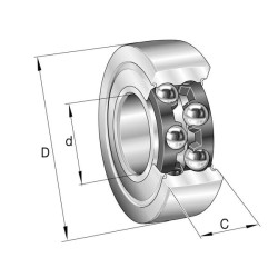 Vikšro ritininis guolis LR53052RS