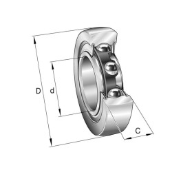 Vikšro ritininis guolis LR2012RSR