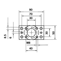 Kombinuotas guolis su flanšu CR4053APS