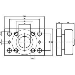 Kombinuotas guolis su flanšu CR4055LAP1