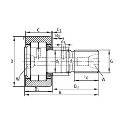 Smeigės tipo vikšro volelis NUKR40ASKF