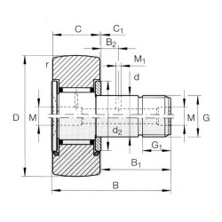 Smeigės tipo vikšro volelis KRV35PPASKF