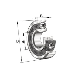 Veleno guolis 25x47x12mm INA/FAG B7005ETP4SUL