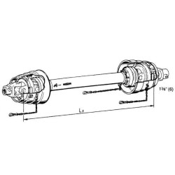 Plataus kampo kardaninis velenas, vidinis WW 2480 L: 1580 mm, Walterscheid WWZ24801560I