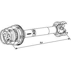 Plataus kampo kardaninis velenas be jungčių WWE 2580 L: 860 mm, Walterscheid WWE2580860OG