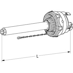 Plataus kampo kardaninis velenas be jungties, išorinis WW 2580 L: 1014 mm, Walterscheid WWZ25801210AOG
