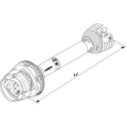 Plataus kampo kardaninis velenas be jungčių PWE 580 L: 860 mm, Walterscheid PWE580860OG