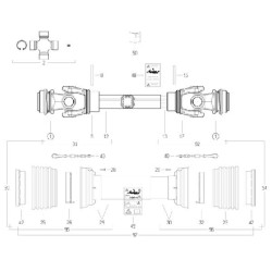 Kardaninis velenas S0 L: 1010mm, Bondioli&Pavesi CS0N101CER10R10