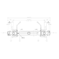 Kardaninis velenas S8 L: 1010mm, Bondioli&Pavesi CS8N101CE007007