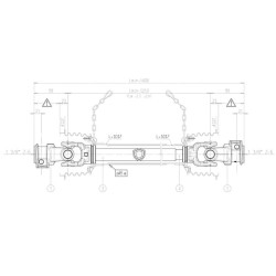 Kardaninis velenas G2 L: 1210mm, Bondioli&Pavesi 7G2N121CE007007