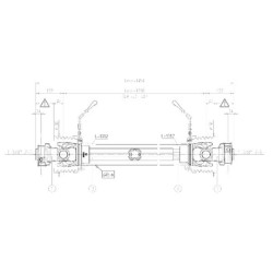 Kardaninis velenas S8 L: 1210mm, Bondioli&Pavesi CS8N121CE007007