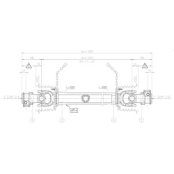 Kardaninis velenas G4 L: 1210 mm, Bondioli & Pavesi 7G4N121CE007007