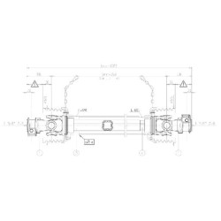 Kardaninis velenas S4 L: 860mm, Bondioli&Pavesi CS4N086CE007007
