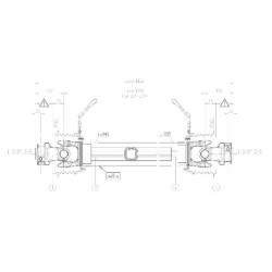 Kardaninis velenas S9 L: 710mm, Bondioli&Pavesi CS9N071CE007007