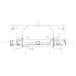 Kardaninis velenas S6 L: 860 mm, Bondioli&Pavesi CS6N086CE007007