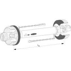 Kardaninis velenas W2100 L: 1210 mm, Walterscheid W21001210
