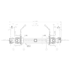 Kardaninis velenas S6 L: 560mm, Bondioli&Pavesi CS6N056CE007007
