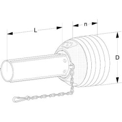 PTO vidinė pusės apsauga PG20 Ø185 vamzdis Ø79, ilgis: 1500 mm Walterscheid PG201500I