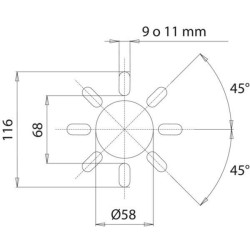 Įrankio kūgis su skylėmis 219000H11CE