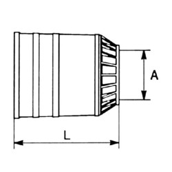 Apsauginis kūgis, ypač ilgas (4L1), 3/4 dydžio, standartinis 219040004