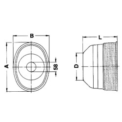 Apsauginis kūgis su guminiu apykakle 825500