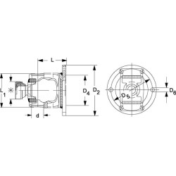 Jungas, flanšas, P580 Walterscheid 3619310