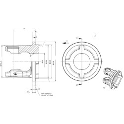 Jungas, flanšas, W2500/P500 Walterscheid 1139329