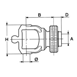 Jungas, greito atjungimo, 1-3/8"-6 grioveliai, PTO 20 gopart PTO920Y21DYWGP