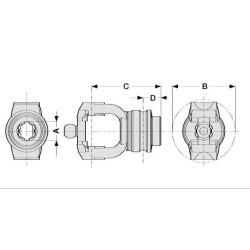 Jungtis, greito atjungimo, 1-3/4"-6 grioveliai, T CvJ 40/V CvJ 40 kampas 141024361