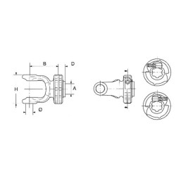 Jungtis, greito atjungimo, 1-3/4"-6 grioveliai, 10 vnt. Bondioli&Pavesi 572100451