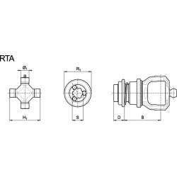 Jungtis, greito atjungimo, 1-3/4"-6 spline, 8/G8/S8/H8 Bondioli&Pavesi 5730L0484