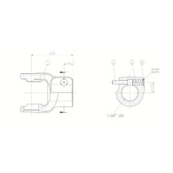 Jungas, greito atjungimo, 38,1 mm -23 grioveliai, W2500/P500 Walterscheid 3610131