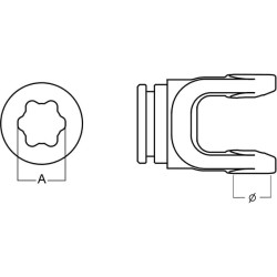 Jungas, profiliuotas vamzdis, 51x51 mm, L25 gopart PTO9L25ITYGP