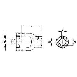 Jungtis, stebulė, 30 mm, W2380 Walterscheid 2124826