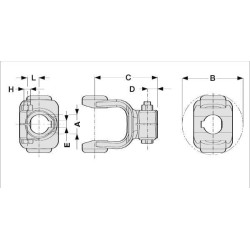 Jungas, spaustuko varžtas, 1-1/4", T40/V40 kampas 141024076