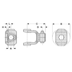 Jungas, spaustuko varžtas, 1-3/8"-21 griovelis, T60/V60 kampas 141026048