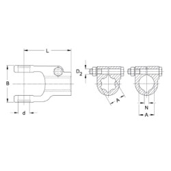 Jungas, spaustuko varžtas, 30 mm, W2300/P300/W300E Walterscheid 212903