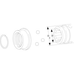 Agraset metalinė slydimo apykaklė AG118