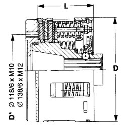 Frikcinė sankaba EK96/4 1"3/4 5614451180