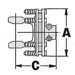 Sankabos trinties plokštelė 1.3/8-6 T40 146241002