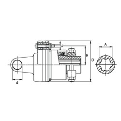 Nukerpamas varžtas / laisvos eigos sankaba FKB 61/20R 1121616