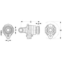 Nukerpamas varžtas + laisvos eigos sankaba 1 3/8 Z6 T40 143340001
