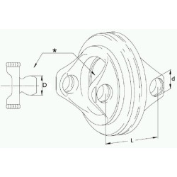 Jungas, dvigubas, 24 mm, W2380 Walterscheid 219105