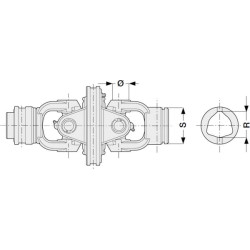 Plataus kampo kardaninis šarnyras 54.0x3.7 121026658
