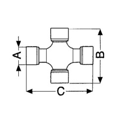 Skersinis kakliukas Ø 23,8x74,1mm / Ø 23,8x82,1mm CVJ T20 / V20 Comer 180012161