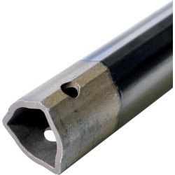 Trikampio profilio vamzdžio dydis: 6, Ø į vidų: 36,6, Ø iš išorės: 45,6 x 4,5 mm, ilgis: 1,5 m, Bondioli&Pavesi 245161500