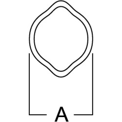 Profilinis vamzdis, vidinis, citrininis, L24, Ø įėjimas: 30,5, Ø išorė: 39,5x39,5x4,5 mm, ilgis: 3 m, gopart PTO9L24IPT3000GP