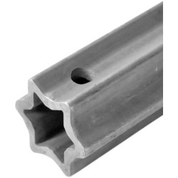 Profilinis vamzdis grūdintas žvaigždinis S4LH Ø įėjimas: 39 Ø išorė: 51x37x6mm Ilgis: 1m Walterscheid 75431041000