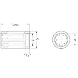 Spining stebulė 80L 6x21x25 674016980