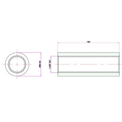 Dygliuota stebulė 130L 1.3/8-21 6740122KR